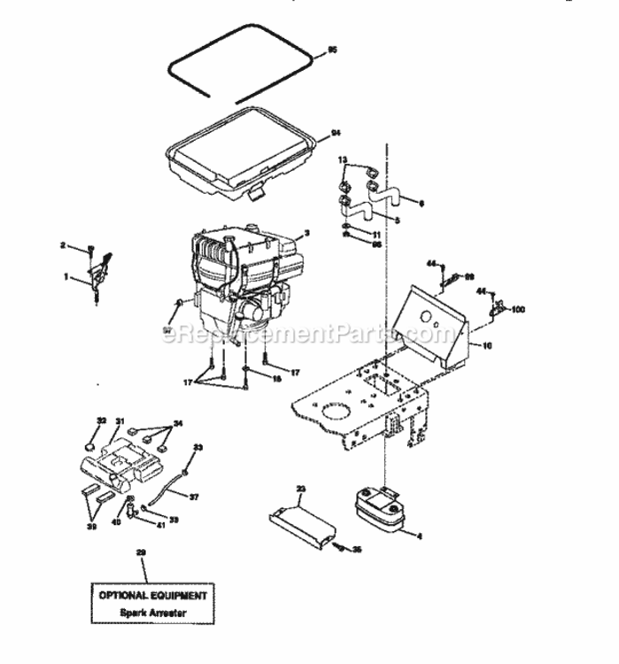 Page E Diagram and Parts List for 917273420  Craftsman Lawn Tractor