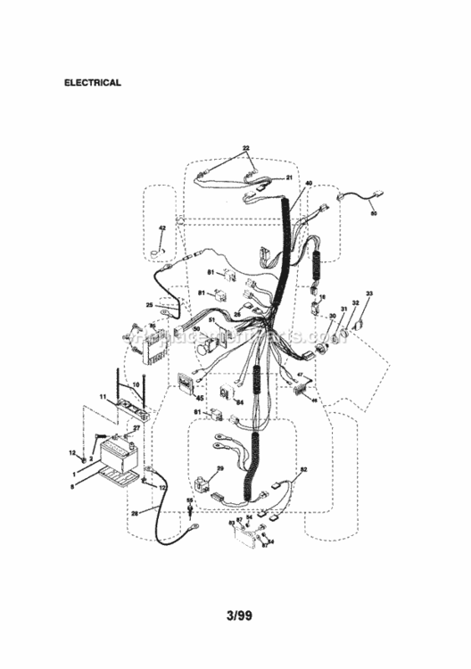 Page A Diagram and Parts List for 917273421  Craftsman Lawn Tractor