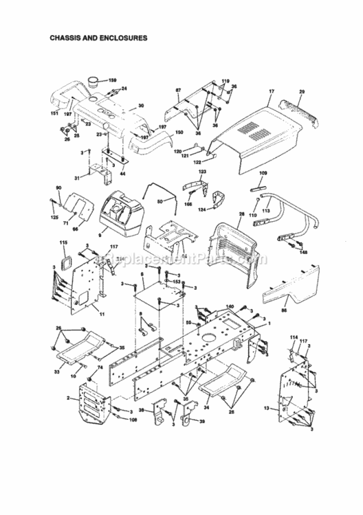 Page B Diagram and Parts List for 917273421  Craftsman Lawn Tractor