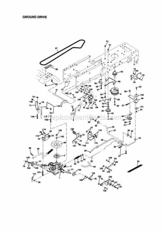 Page C Diagram and Parts List for 917273421  Craftsman Lawn Tractor