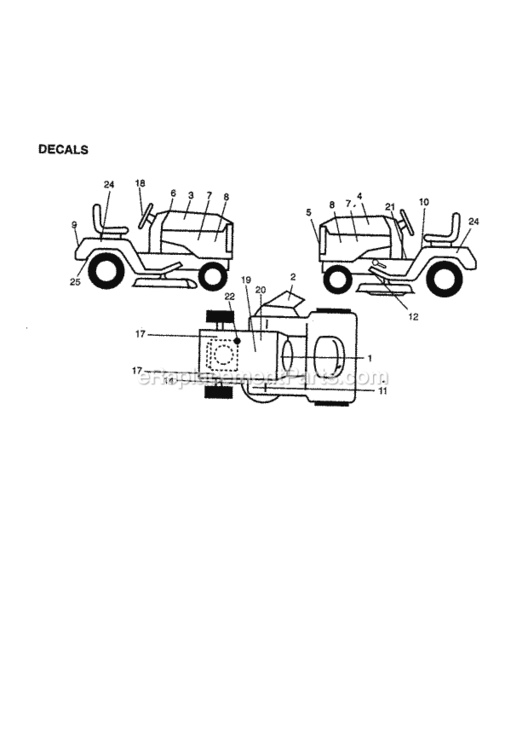 Page G Diagram and Parts List for 917273421  Craftsman Lawn Tractor