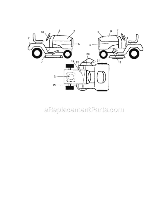 Page G Diagram and Parts List for 917273450  Craftsman Lawn Tractor