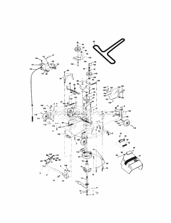 Page J Diagram and Parts List for 917273451  Craftsman Lawn Tractor