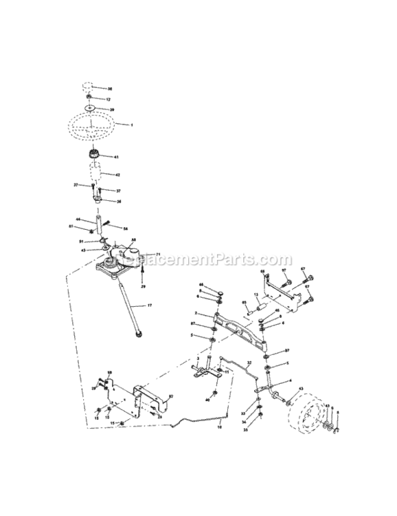 Page D Diagram and Parts List for 917273451  Craftsman Lawn Tractor