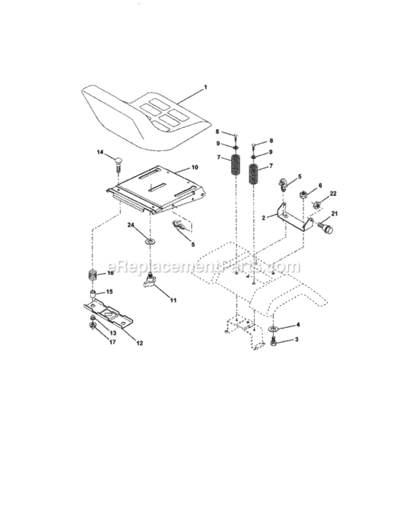 Page F Diagram and Parts List for 917273451  Craftsman Lawn Tractor
