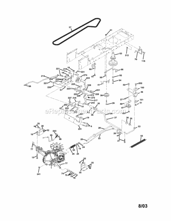 Page C Diagram and Parts List for 917273460  Craftsman Lawn Tractor