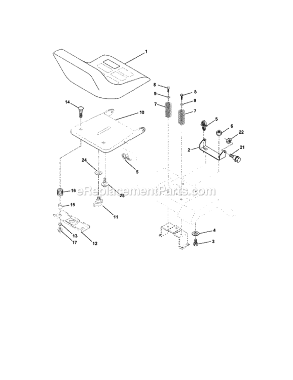 Page F Diagram and Parts List for 917273460  Craftsman Lawn Tractor