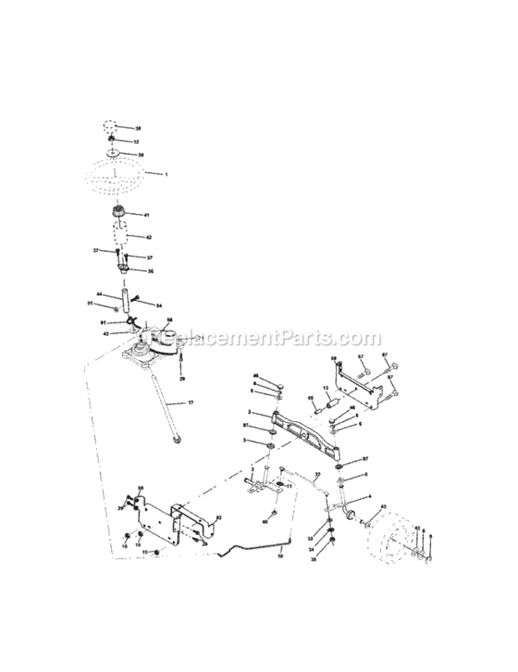 Page D Diagram and Parts List for 917273461  Craftsman Lawn Tractor