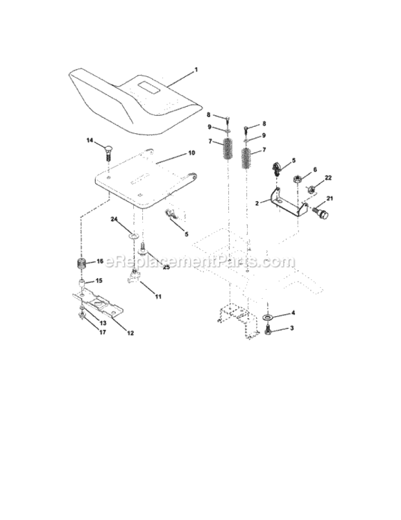 Page F Diagram and Parts List for 917273461  Craftsman Lawn Tractor