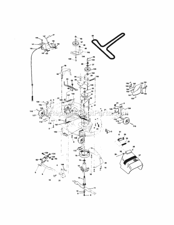 Page J Diagram and Parts List for 917273471  Craftsman Lawn Tractor
