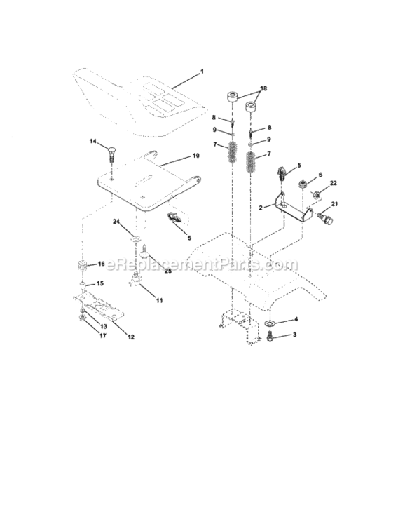 Page F Diagram and Parts List for 917273480  Craftsman Lawn Tractor