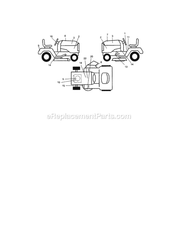 Page G Diagram and Parts List for 917273481  Craftsman Lawn Tractor