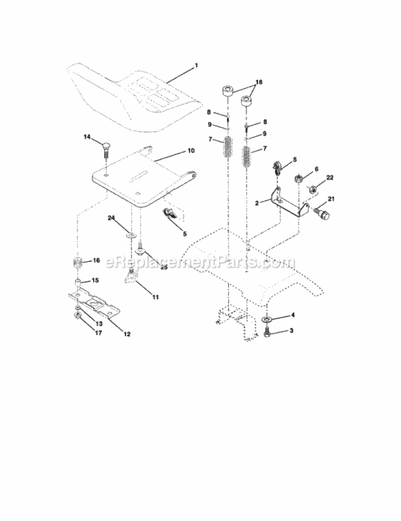 Page F Diagram and Parts List for 917273482  Craftsman Lawn Tractor