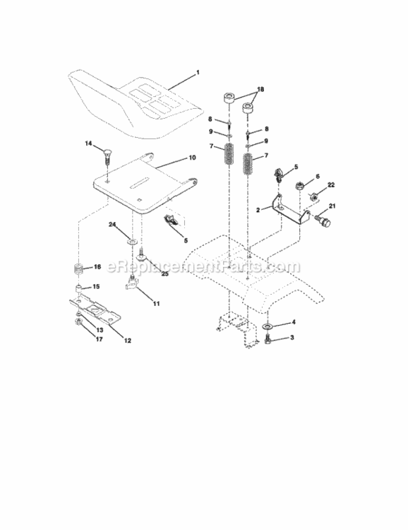 Page G Diagram and Parts List for 917273490  Craftsman Lawn Tractor