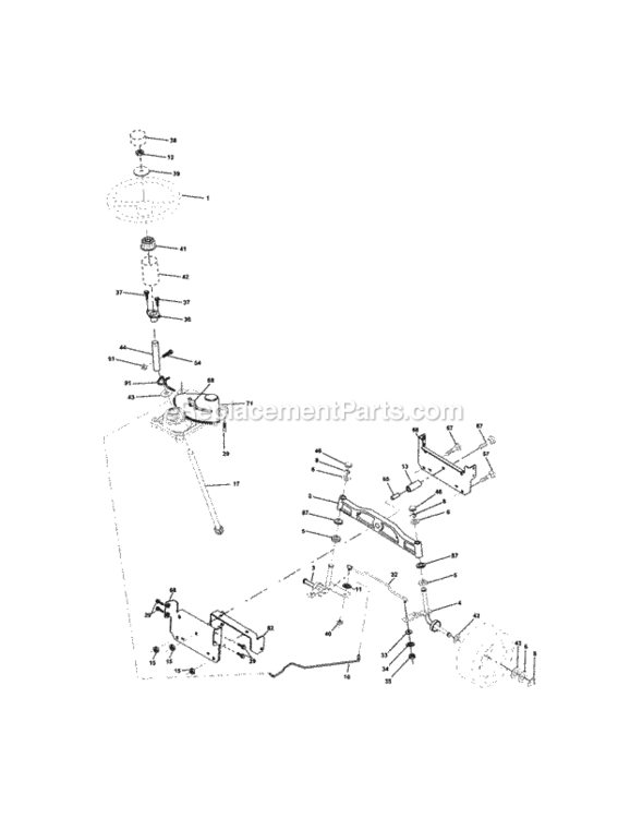 Page D Diagram and Parts List for 917273500  Craftsman Lawn Tractor