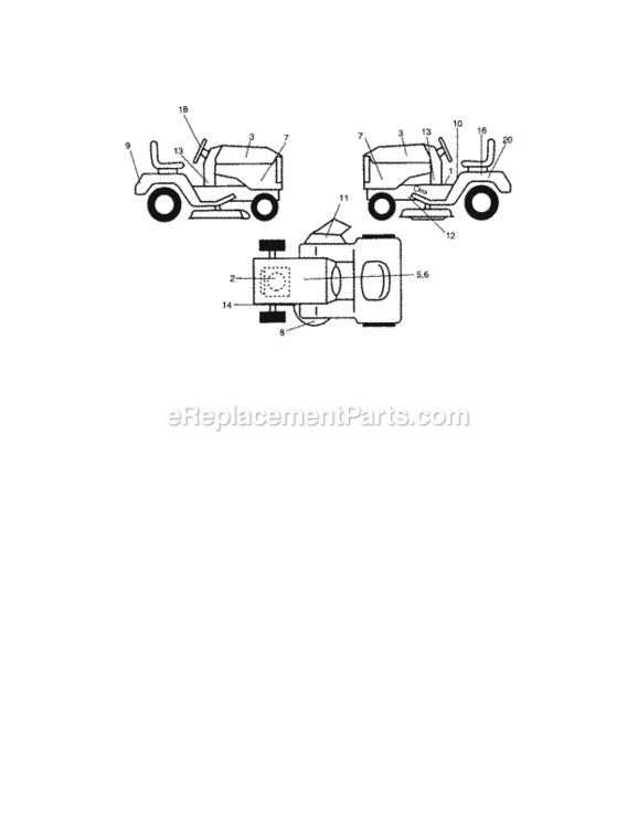 Page G Diagram and Parts List for 917273500  Craftsman Lawn Tractor