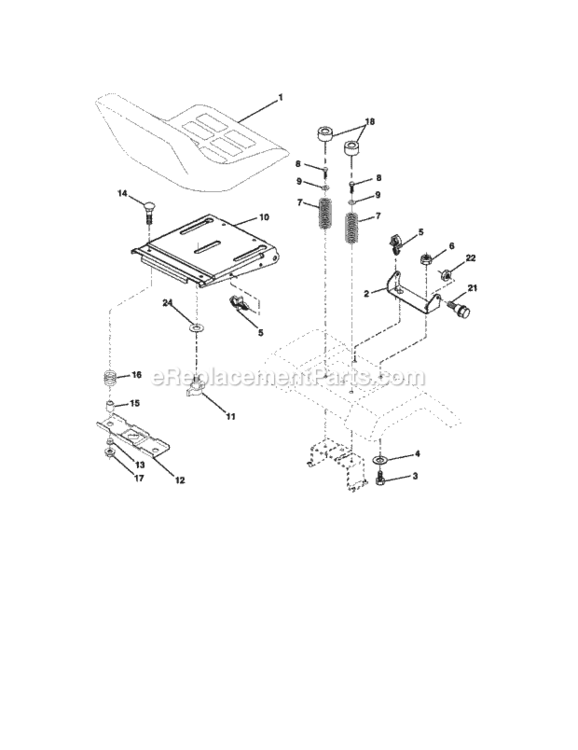 Page G Diagram and Parts List for 917273502  Craftsman Lawn Tractor