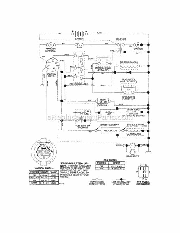 Page K Diagram and Parts List for 917273660  Craftsman Lawn Tractor