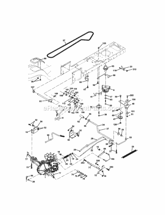 Page C Diagram and Parts List for 917273660  Craftsman Lawn Tractor