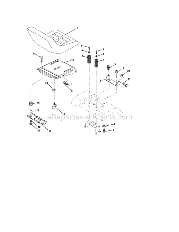 Page F Diagram and Parts List for 917273660  Craftsman Lawn Tractor