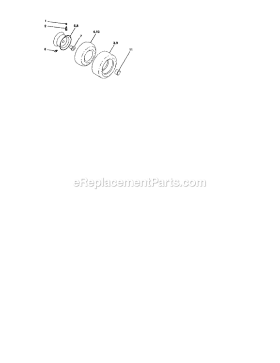 Wheels_And_Tires Diagram and Parts List for 917273821  Craftsman Lawn Tractor