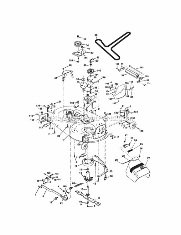 Page J Diagram and Parts List for 917274040  Craftsman Lawn Tractor
