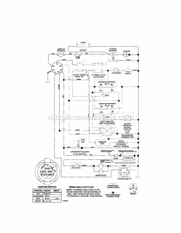 Page L Diagram and Parts List for 917274290  Craftsman Lawn Tractor