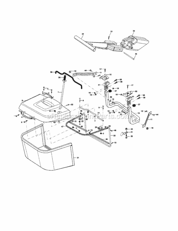 Page K Diagram and Parts List for 917274291  Craftsman Lawn Tractor