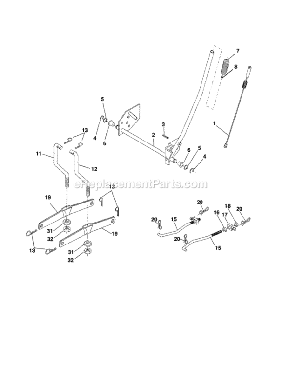 Page I Diagram and Parts List for 917274291  Craftsman Lawn Tractor