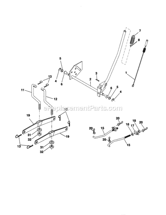 Page I Diagram and Parts List for 917274421  Craftsman Lawn Tractor