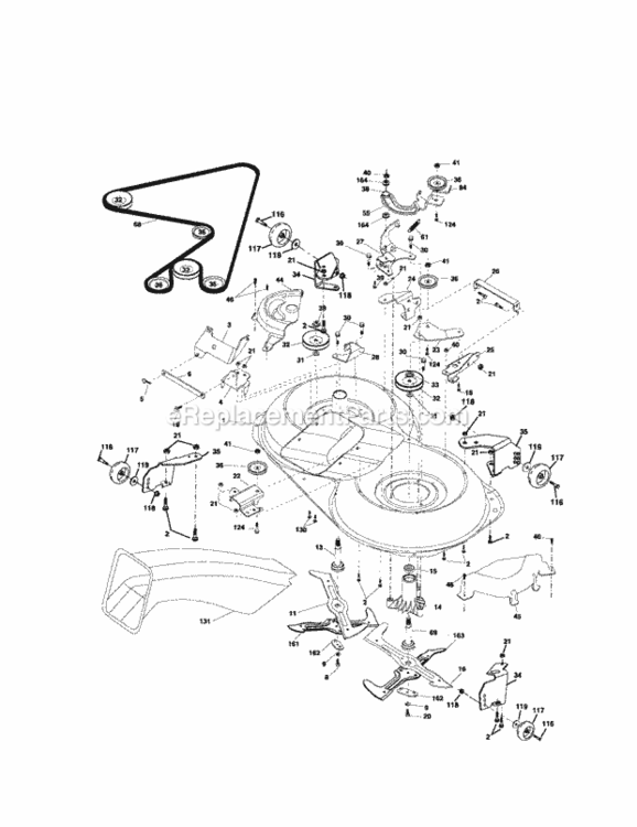 Page J Diagram and Parts List for 917274460  Craftsman Lawn Tractor