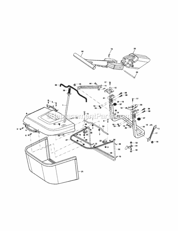Page K Diagram and Parts List for 917274460  Craftsman Lawn Tractor