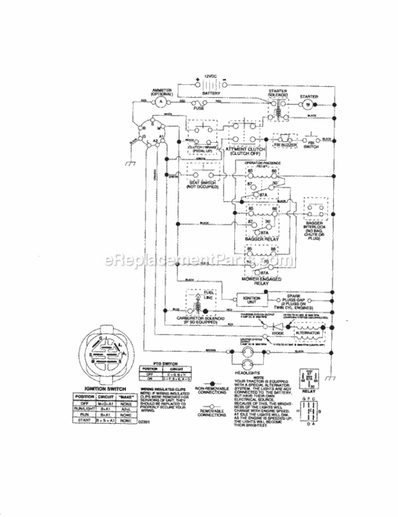 Page L Diagram and Parts List for 917274460  Craftsman Lawn Tractor