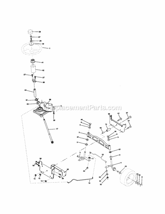 Page D Diagram and Parts List for 917274460  Craftsman Lawn Tractor