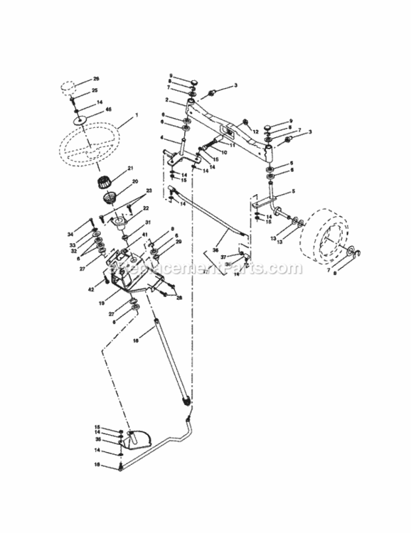 Page D Diagram and Parts List for 917274950  Craftsman Lawn Tractor