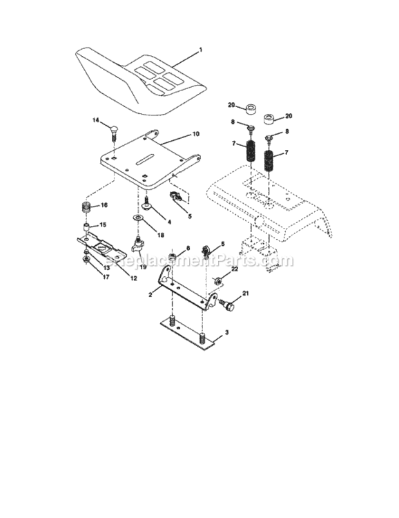 Page F Diagram and Parts List for 917274950  Craftsman Lawn Tractor