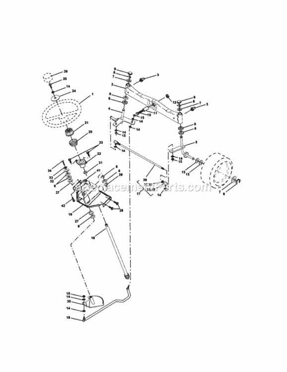 Page D Diagram and Parts List for 917274951  Craftsman Lawn Tractor