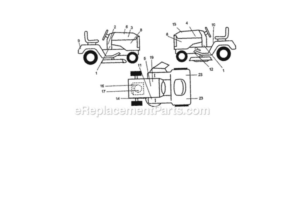 Page G Diagram and Parts List for 917274951  Craftsman Lawn Tractor