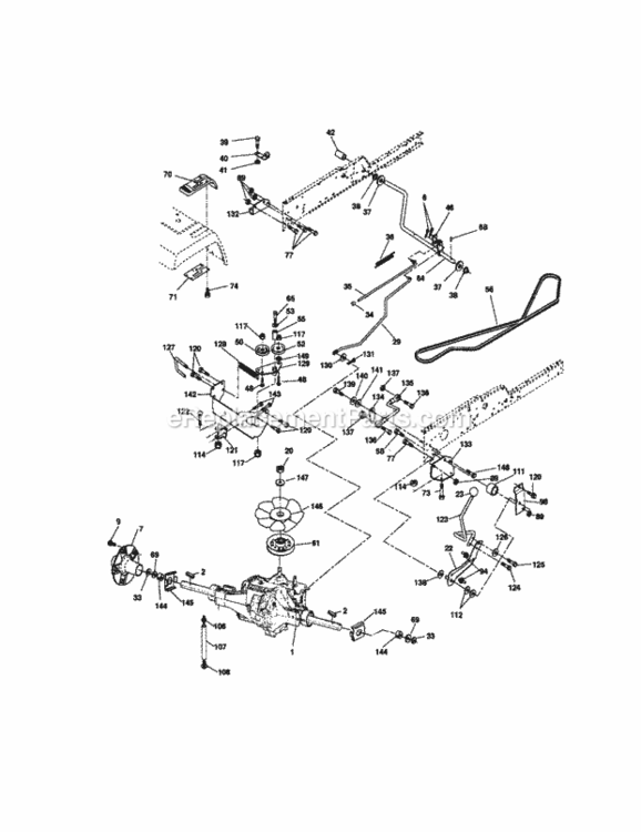 Page C Diagram and Parts List for 917274960  Craftsman Lawn Tractor