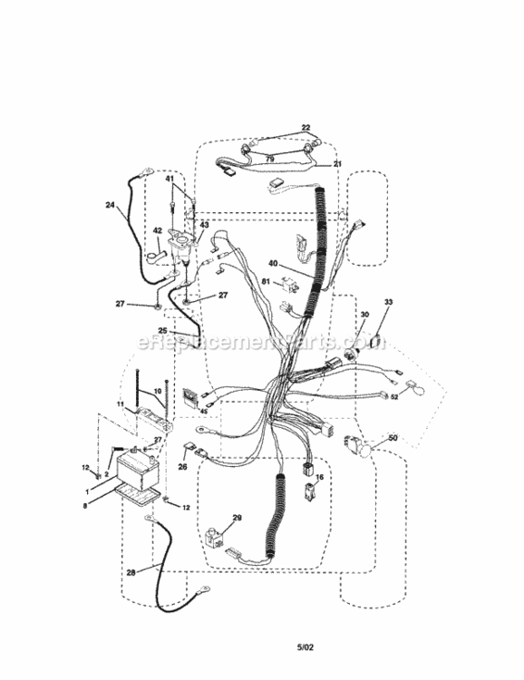 Page A Diagram and Parts List for 917274970  Craftsman Lawn Tractor