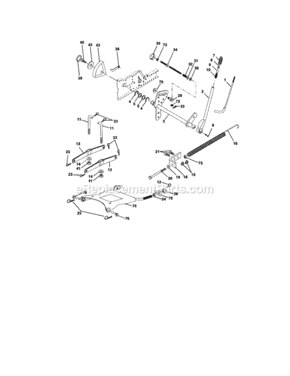 Page G Diagram and Parts List for 917274980  Craftsman Lawn Tractor