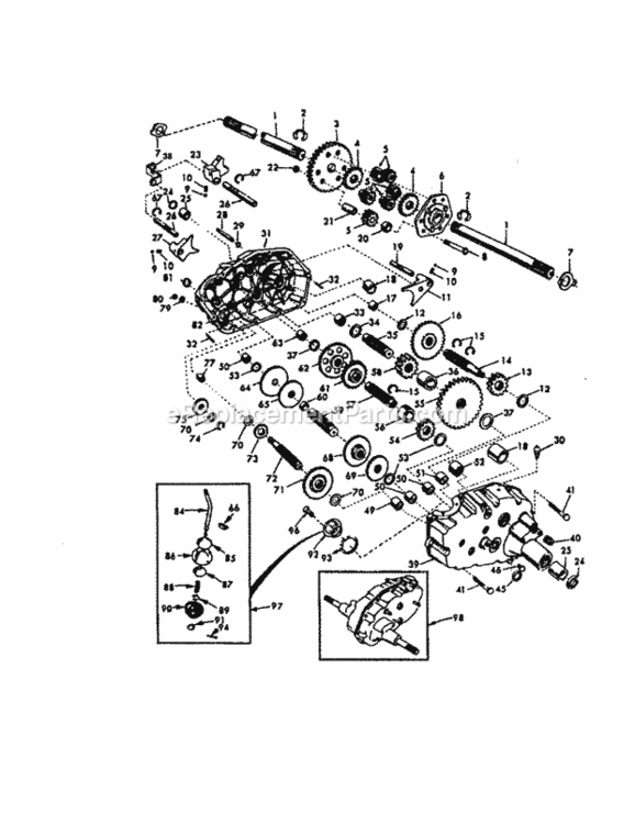 Page J Diagram and Parts List for 917274990  Craftsman Lawn Tractor