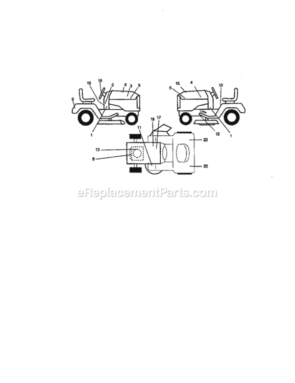 Page G Diagram and Parts List for 917274990  Craftsman Lawn Tractor