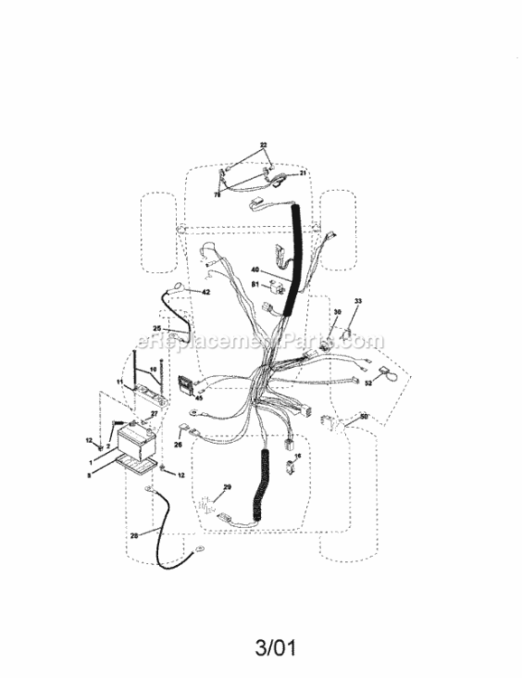 Page A Diagram and Parts List for 917275010  Craftsman Lawn Tractor