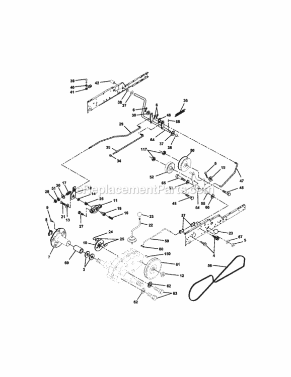 Page C Diagram and Parts List for 917275010  Craftsman Lawn Tractor