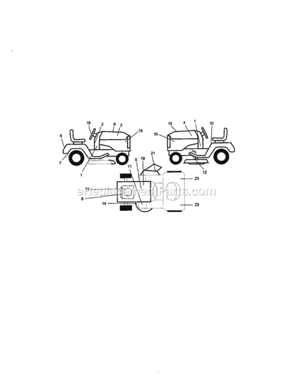 Page G Diagram and Parts List for 917275010  Craftsman Lawn Tractor