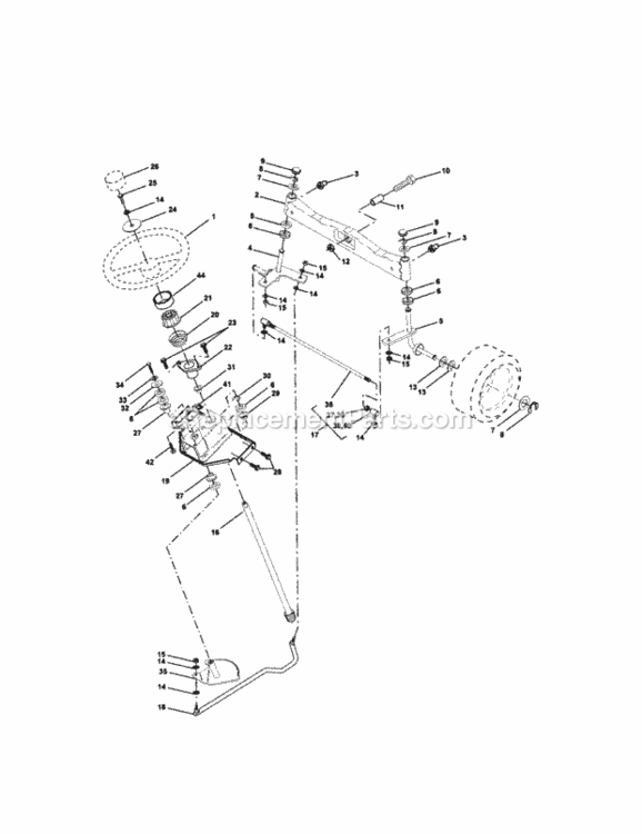 Page D Diagram and Parts List for 917275011  Craftsman Lawn Tractor