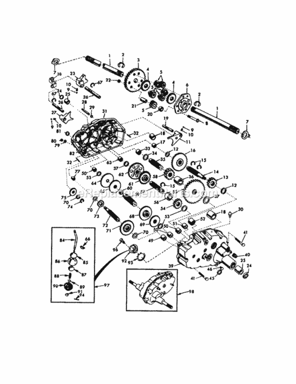 Page K Diagram and Parts List for 917275013  Craftsman Lawn Tractor