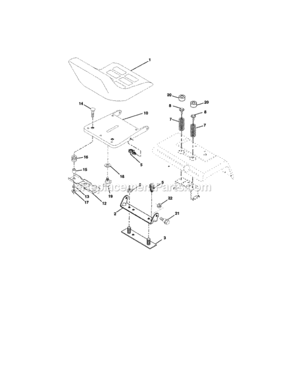 Page F Diagram and Parts List for 917275013  Craftsman Lawn Tractor