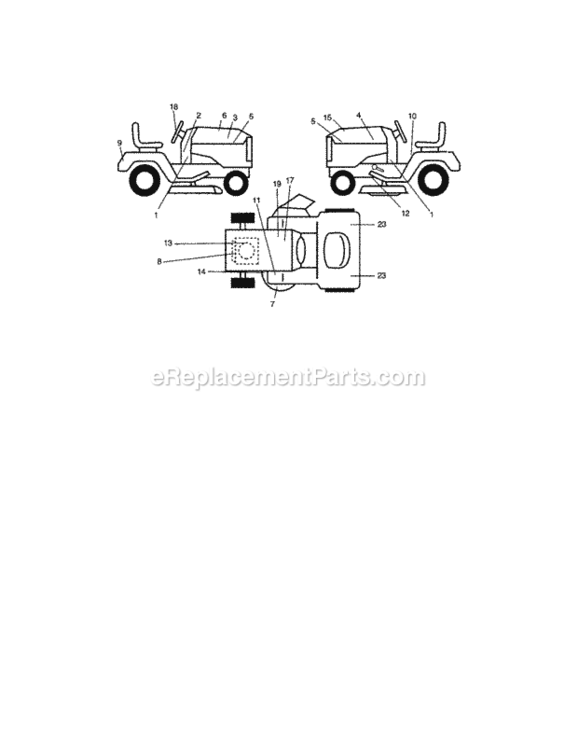 Page G Diagram and Parts List for 917275013  Craftsman Lawn Tractor